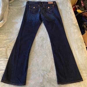 Plastic by GLY low rise flare jeans